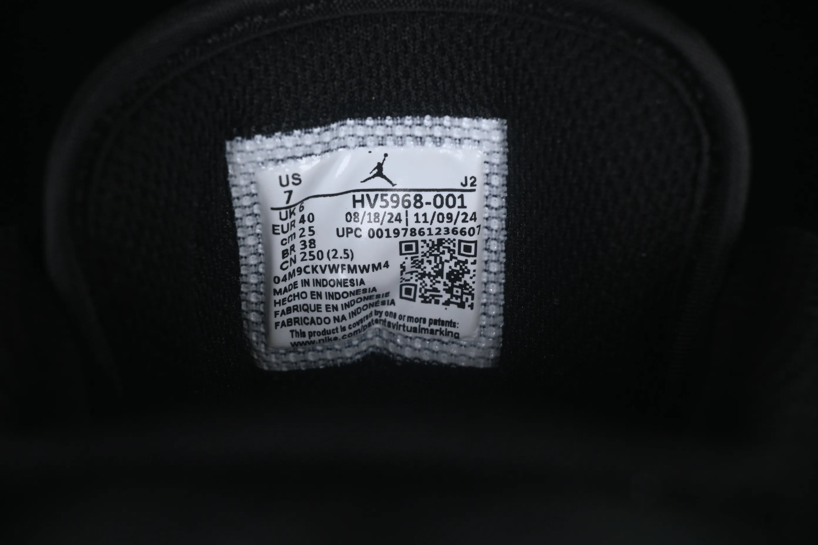 All categories Air Jordan Jordan series basketball shoes Air Jordan 1 Low Air Jordan 1 Low AJ1 Joe 1 black and white canvas leather low-top cultural basketball shoes HV5968-001